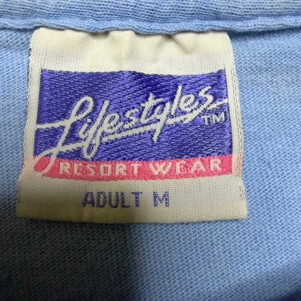 Lifestyles Resort Wear T-Shirt Mens M Blue New Mexico Take A Hike Vintage 90s